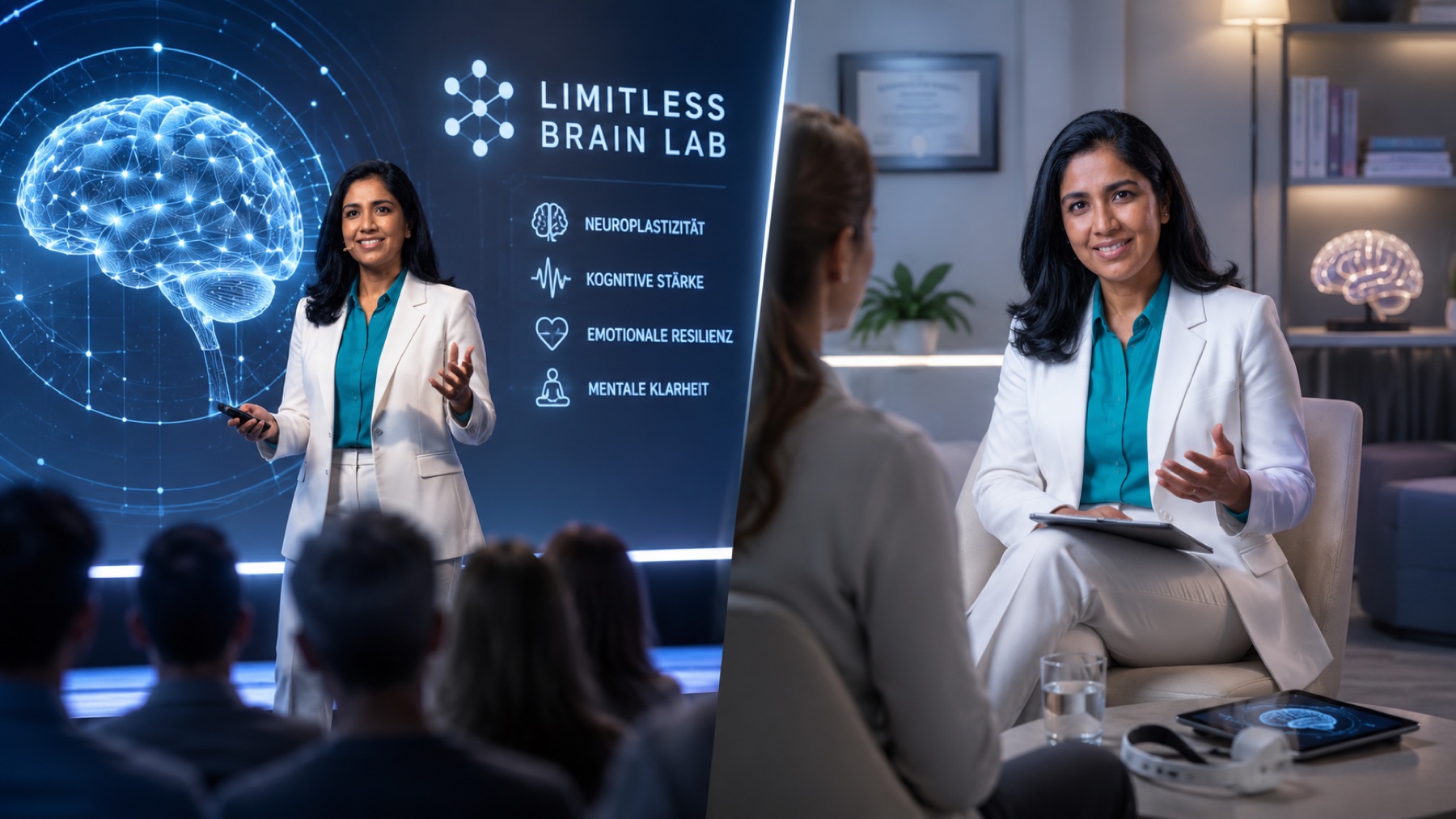 Dr. Sweta Adatia giving a talk and in conversation